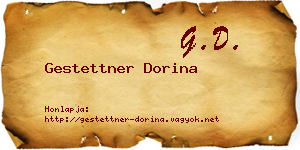 Gestettner Dorina névjegykártya