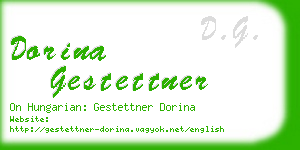 dorina gestettner business card